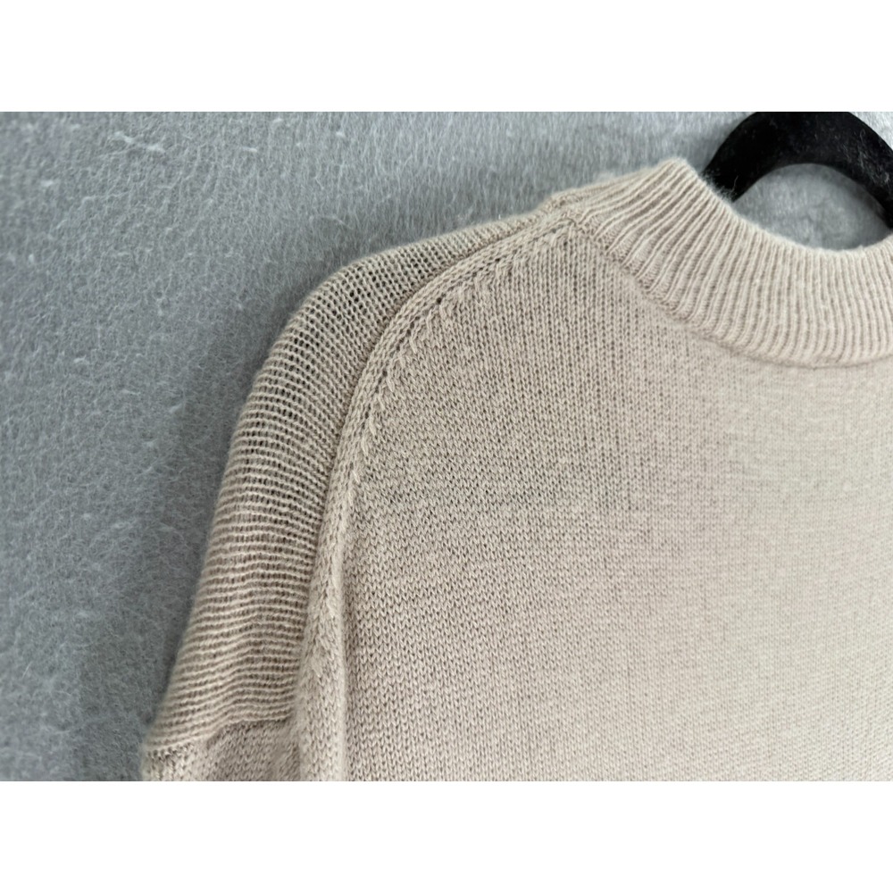MUJI Wool Sweater Dress M Tan Granola Minimalist Quiet luxury Modest Capsule - Picture 7 of 15